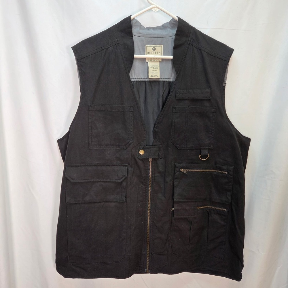 Beretta Tactical Shooters Cargo Pocket Vest Men's Black Size XXL